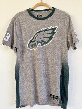 Philadelphia Eagles Men's Gray & Midnight Green Logo T-Shirt Large